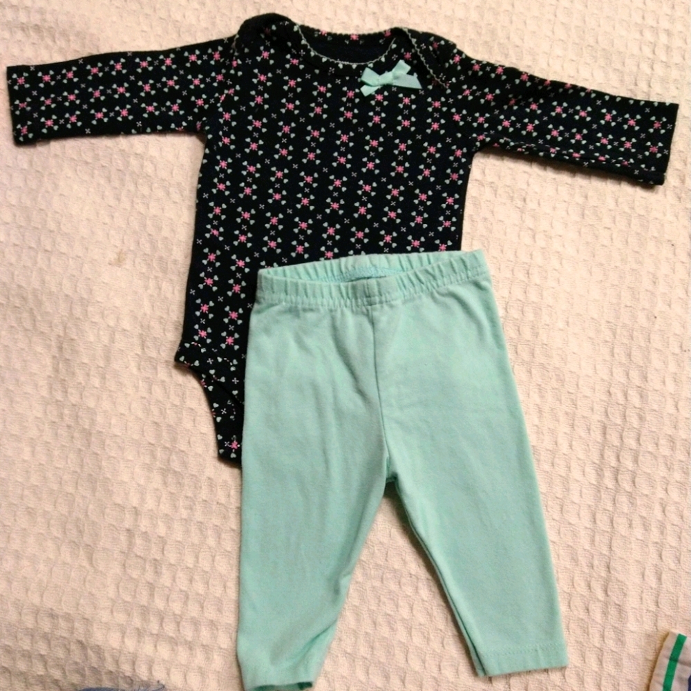 Granimals 0-3 mon baby girl onesie outfit